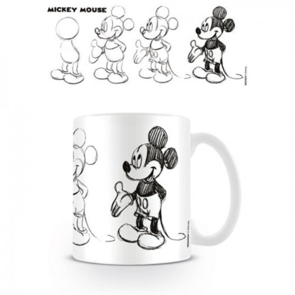 Disney Sketch Process Musse Pigg Mugg One Size Vit/Svart White/Black One Size