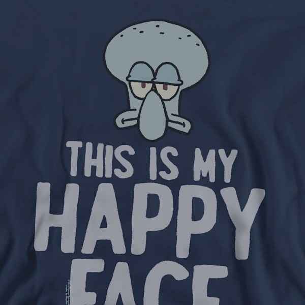 SvampBob Fyrkant Unisex Vuxen Happy Face Sweatshirt S Marinblå Navy S
