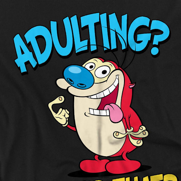 Ren & Stimpy Herr Adulting 2 T-Shirt 3XL Svart Black 3XL
