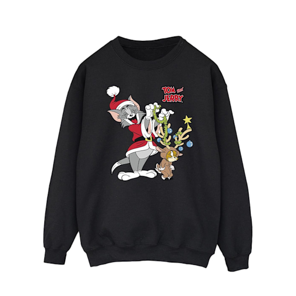 Tom & Jerry Herr Jul Ren Sweatshirt 4XL Svart Black 4XL