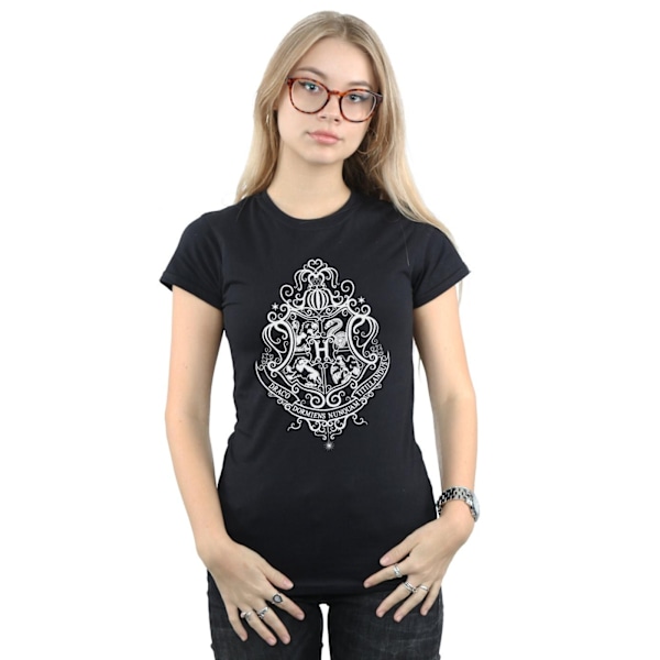 Harry Potter Dam/Kvinnor Hogwarts Draco Dormiens Crest Bomull Black M