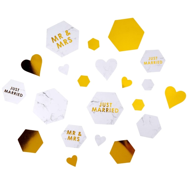 Neviti Just Married Confetti (paket med 25) One Size Guld/Vit Gold/White One Size