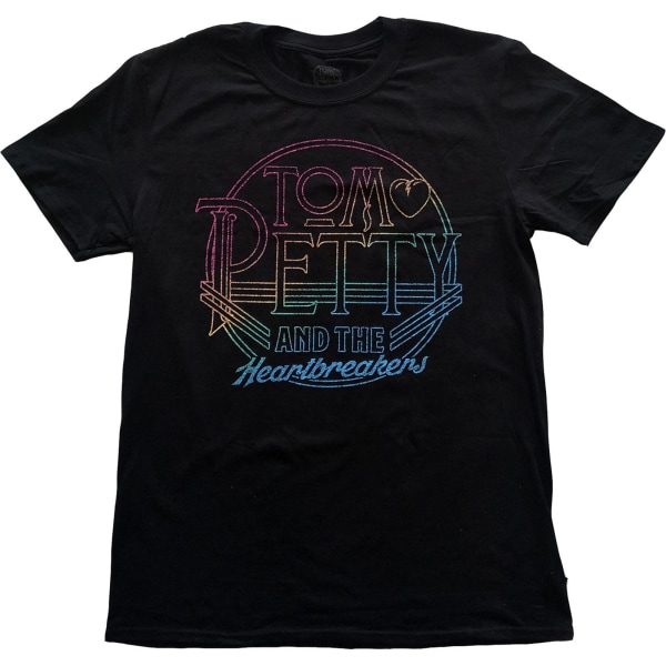Tom Petty & The Heartbreakers Unisex Adult Circle Cotton Logo T Black XL