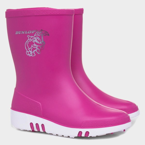 Dunlop Childrens/Kids Mini Wellies 9 Child UK Pink Pink 9 Child UK