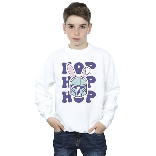 Star Wars Boys The Mandalorian Hop Into Easter Sweatshirt 5-6 år White 5-6 Years