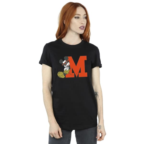 Disney Dam/Dam Mickey Mouse Leopardbyxor Bomull Boyfr Black M