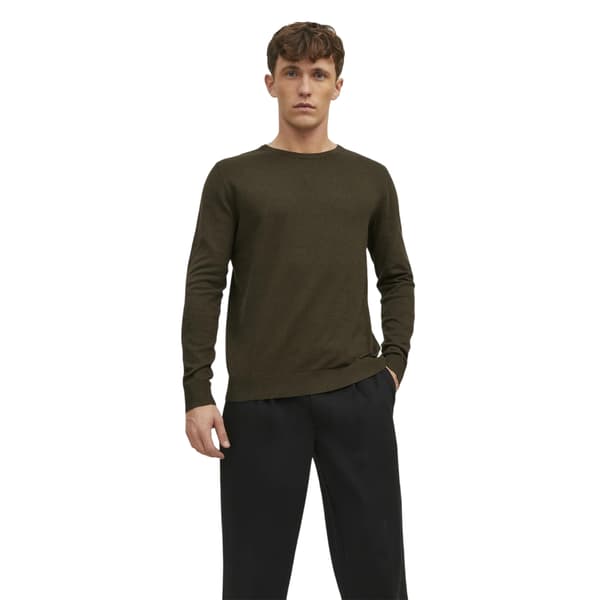 Jack And Jones Herr Stickad Tröja S Olive Night Olive Night S