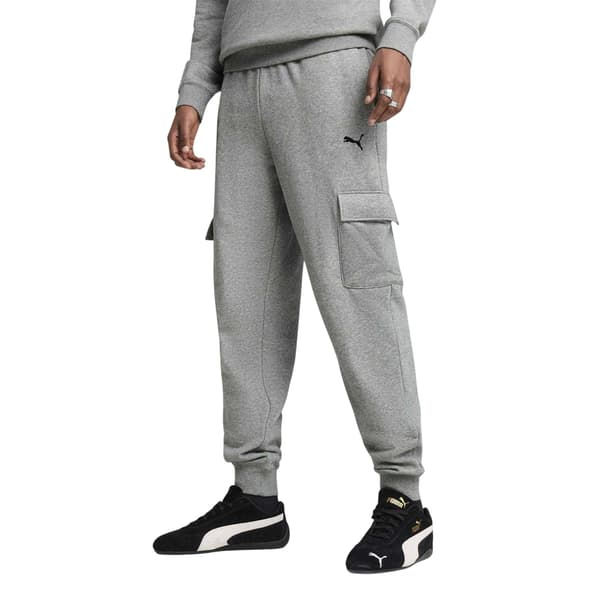 Puma Herr Fleece Logo Cargo Byxor M Grå Grey M