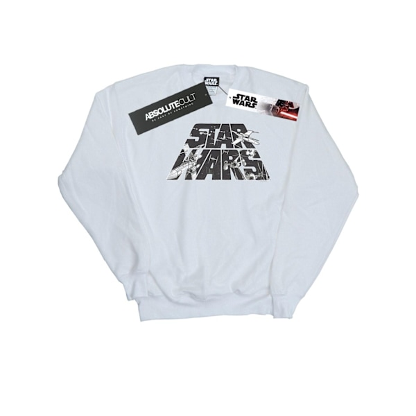 Star Wars Herr Logo Space Sketch Sweatshirt M Vit White M