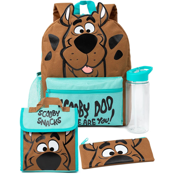 Scooby Doo Var Är Du? Ryggsäck Set (4-pack) One Size Bro Brown/Teal One Size