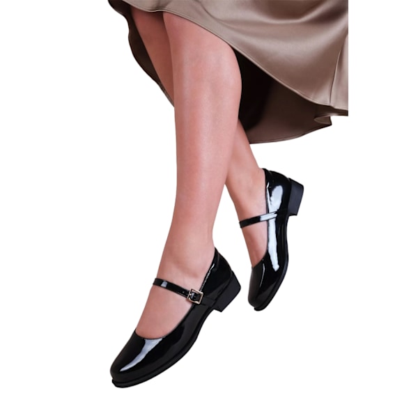 Where's That From Damskor/Kvinnors Kingston Lackläder Spänne Black 5 UK