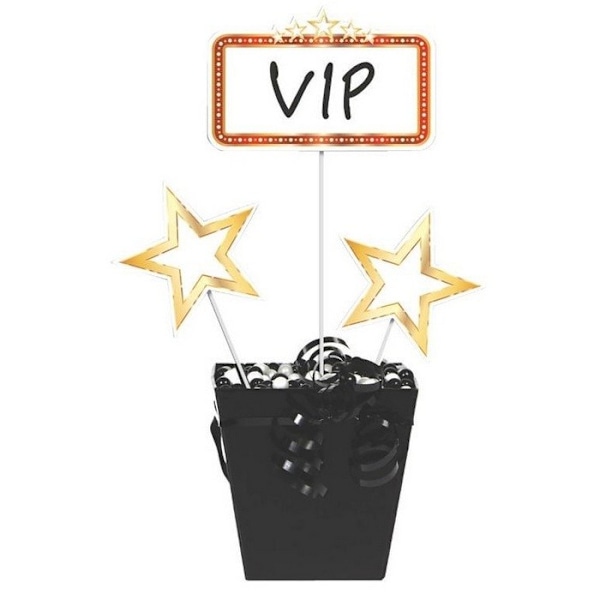 Creative Converting Hollywood Lights Stick Party Centrepiece (P White/Red/Gold One Size