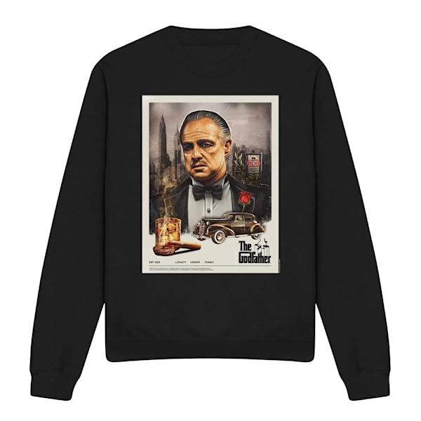 The Godfather Unisex Vuxen Vintage Poster Sweatshirt XXL Svart Black XXL
