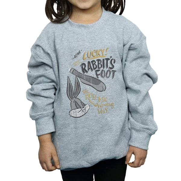 Looney Tunes Girls Bugs Bunny Rub Me The Wrong Way Sweatshirt 9 Sports Grey 9-11 Years