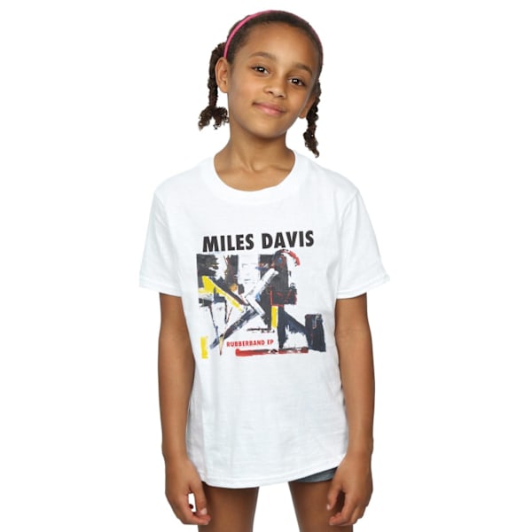 Miles Davis Girls Rubberband EP Bomull T-shirt 7-8 år Vit White 7-8 Years