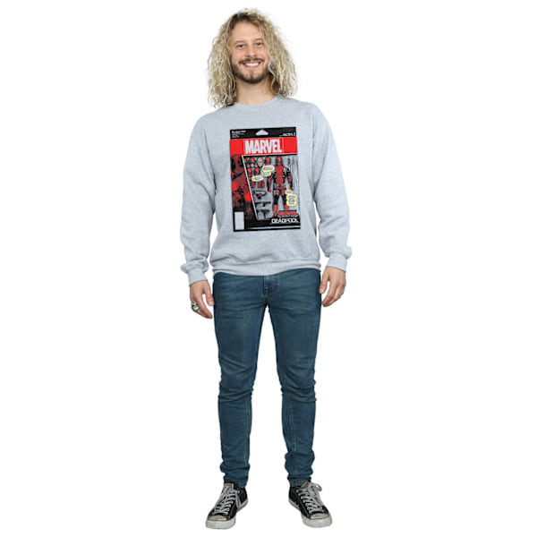 Marvel Deadpool Actionfigur Sweatshirt S Sports Grey för män Sports Grey S