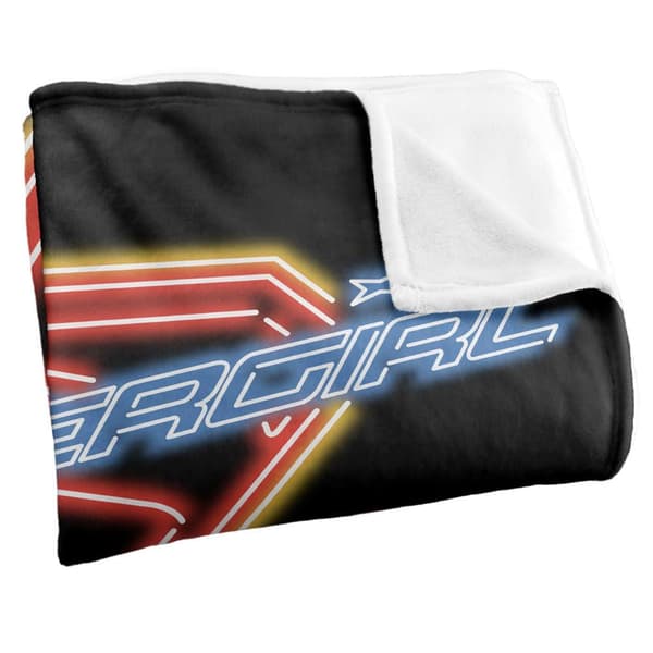 Supergirl 2026 Glow Soft Touch Neonfilt 152cm x 127cm Multi Multicoloured 152cm x 127cm