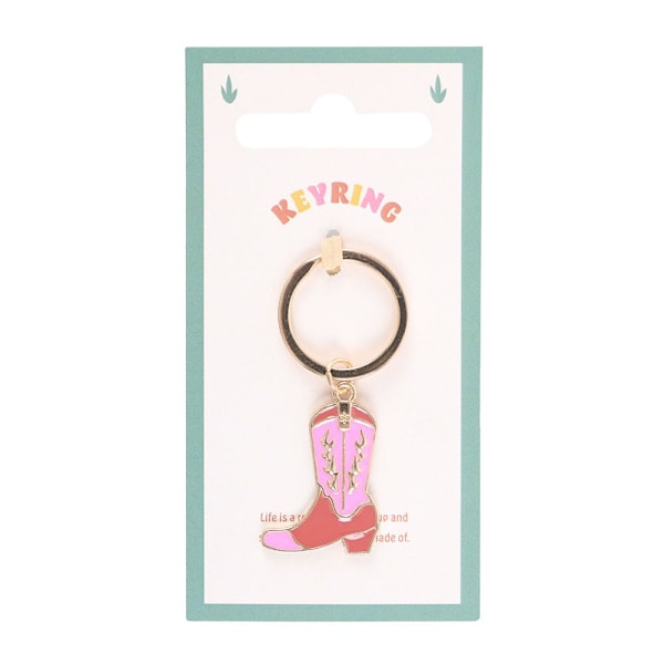 Something Different Cowboy Boot Nyckelring One Size Rosa/Silver Pink/Silver One Size