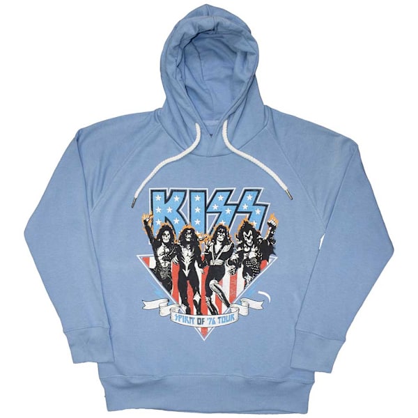 Kiss Unisex Vuxen Americana Baktryck Pullover Hoodie XL Ljus Light Blue XL