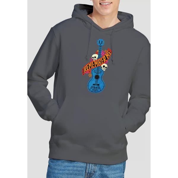 Coco Herr Kom Ihåg Mig Gitarr Med Döskallar Hoodie S Kolgrå Charcoal S