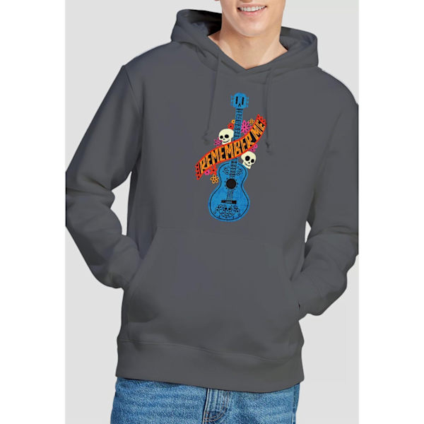 Coco Herr Remember Me Gitarr Med Döskallar Hoodie M Kolgrå Charcoal M