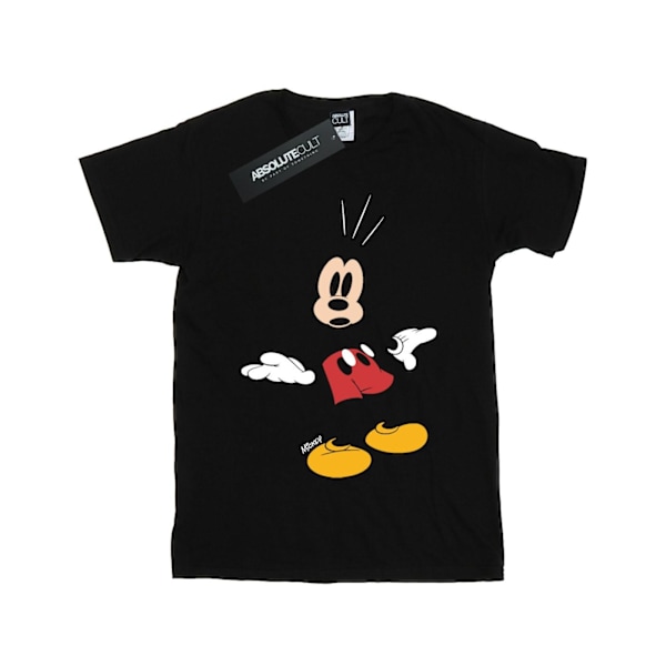 Disney Girls Mickey Mouse Surprised Bomull T-shirt 12-13 År Black 12-13 Years