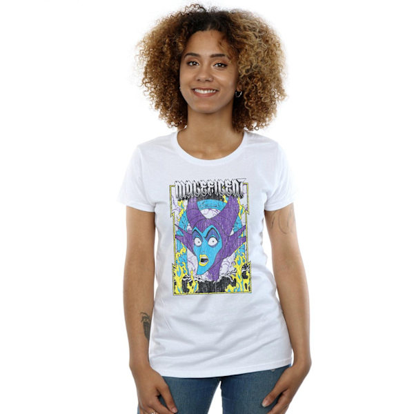 Disney Dam/Kvinnor Maleficent Poster Bomull T-shirt M Vit White M