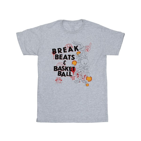 Space Jam: A New Legacy Girls Break Beats & Basketball Bomull T-shirt Sports Grey 9-11 Years