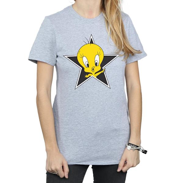 Looney Tunes Dam/Damer Tweety Pie Star Bomull Boyfriend T-Shirt XXL Sports Grey Sports Grey XXL