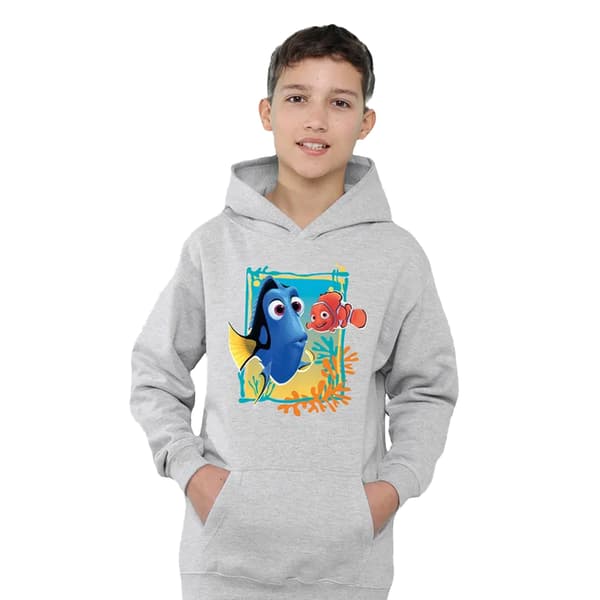 Hitta Nemo Barn/Barn Dory Nemo Hoodie 5-6 år Atletisk Athletic Heather 5-6 Years