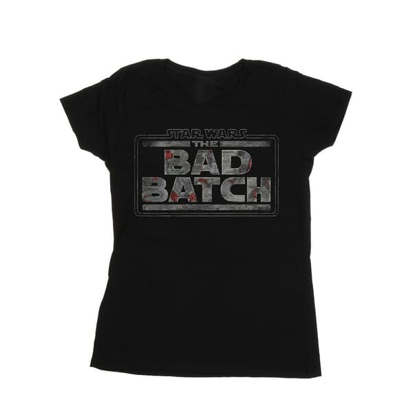 Star Wars Dam/Dam The Bad Batch Textur Logotyp Bomulls T-shirt Black M