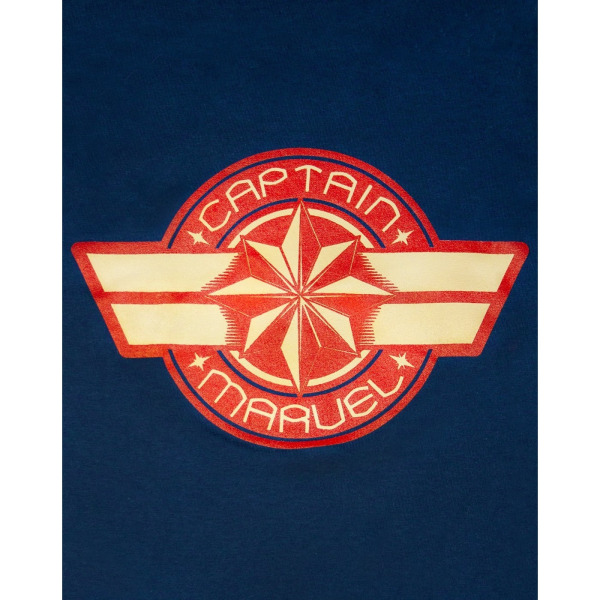 Captain Marvel Logotyp T-shirt dam/dam L Marinblå Navy L