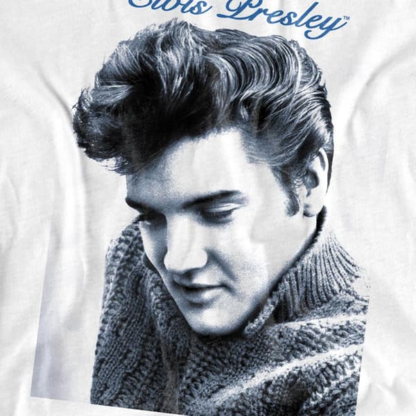 Elvis Presley Barn/Kids Script T-shirt 5-6 år Vit White 5-6 Years