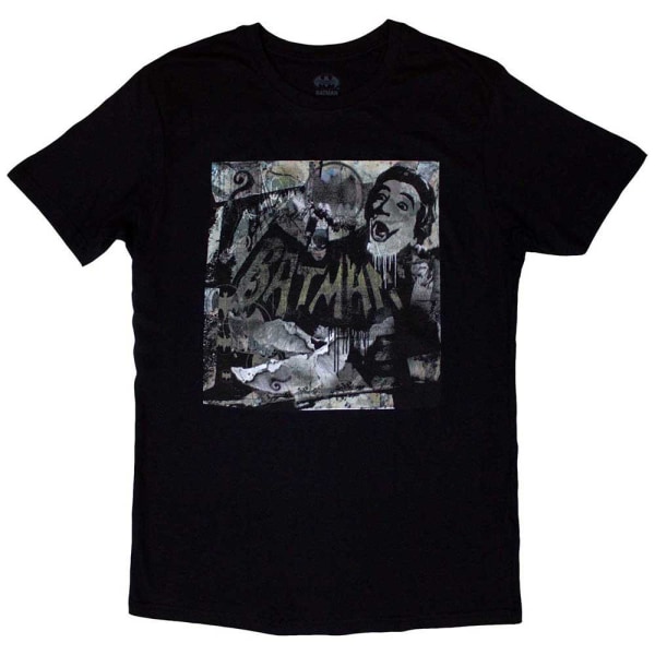 Batman Unisex Vuxen Väggmålning T-shirt M Svart Black M