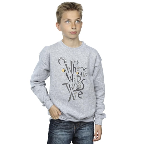 Where The Wild Things Are Pojks Sweatshirt 3-4 År Sports Grey Sports Grey 3-4 Years