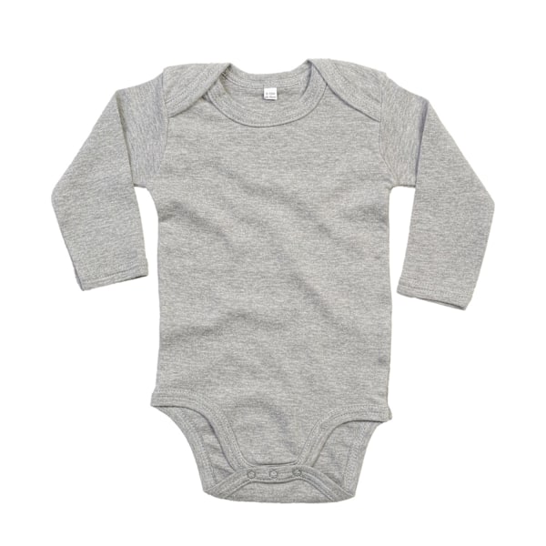 Babybugz Baby Melange långärmad body 12-18 månader Heathe Heather Grey Melange 12-18 Months