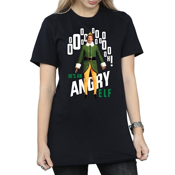 Elf Dam/Damer Angry Elf Bomull Boyfriend T-Shirt S Svart Black S