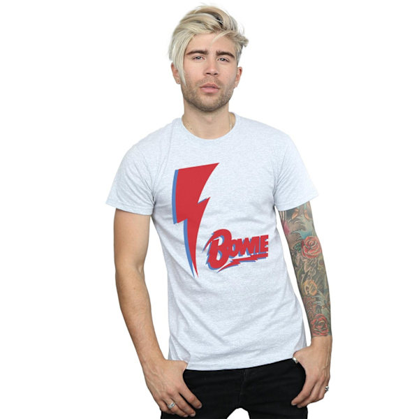 David Bowie Herr Röd Bolt T-shirt XL Sports Grey Sports Grey XL
