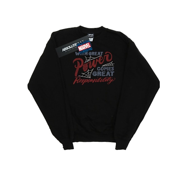 Marvel Mens Spider-Man Great Responsibility Sweatshirt 5XL Svart Black 5XL