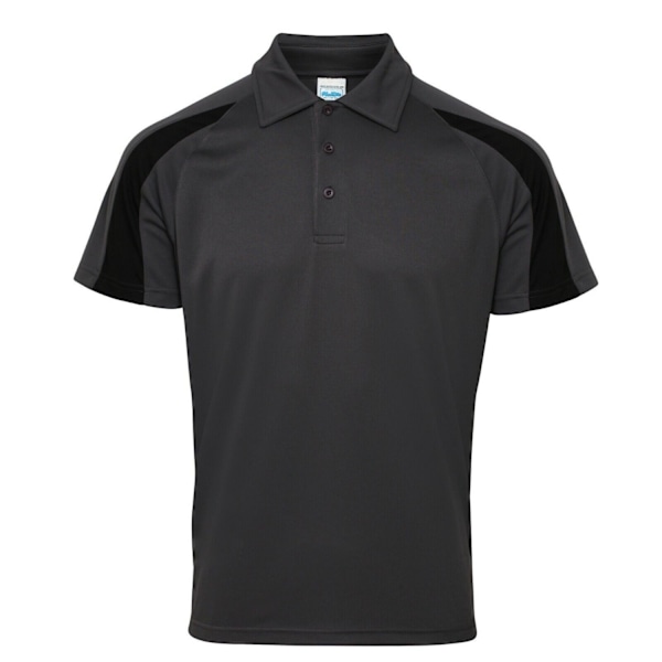 AWDis Cool Mens Contrast Polo Shirt M Charcoal/Jet Black Charcoal/Jet Black M