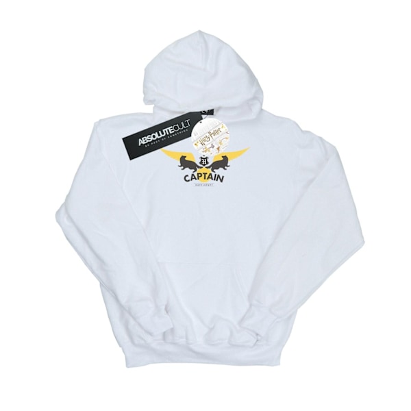 Harry Potter Hufflepuff Captain Hoodie för män 4XL Vit White 4XL