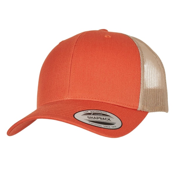 Flexfit Unisex Retro Tvåfärgad Trucker Cap En Storlek Orange Orange Rust/Khaki One Size