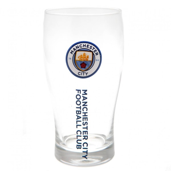 Manchester City FC Tulpanölglas En storlek Genomskinlig/Blå Clear/Blue One Size