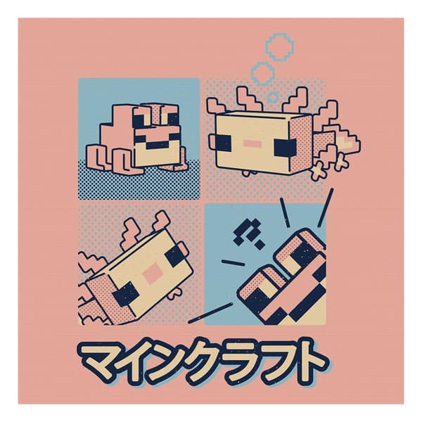 Minecraft Groda Canvas Tryck En Storlek Ljusrosa Light Pink One Size