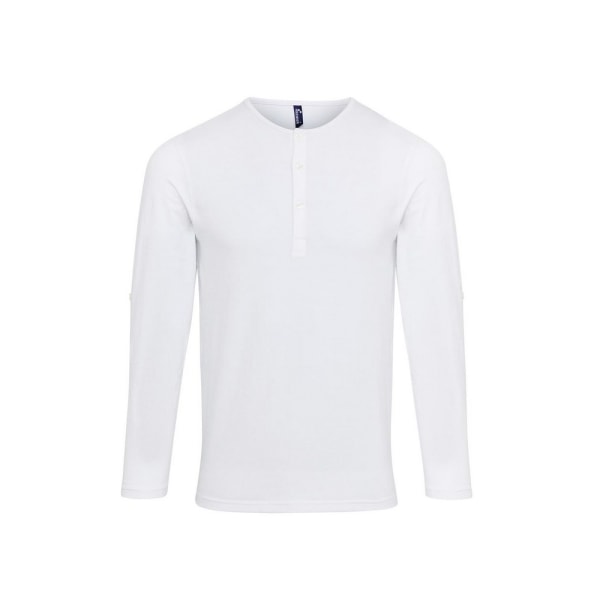 Premier Mens Long John Roll Sleeve T-shirt S Vit White S
