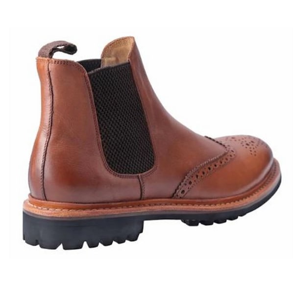Cotswold herr Siddington Commando elastisk läderklänning Boo Brown 7 UK