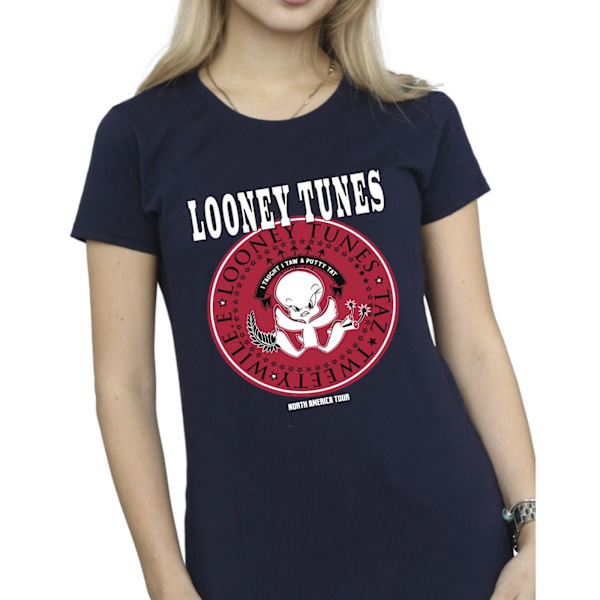 Looney Tunes Dam/Damer Tweety Rock Disk Bomull T-shirt L Marinblå Navy Blue L