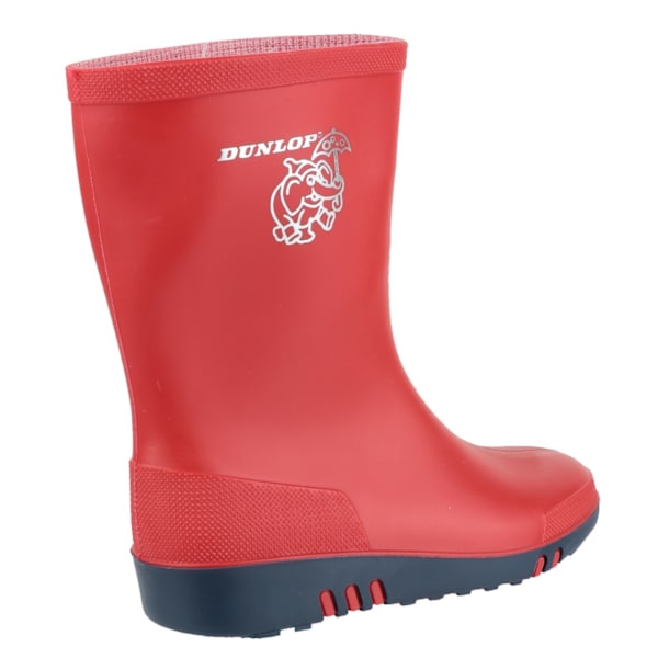 Dunlop Unisex Mini Elephant Wellington Boots för barn 25 EUR R Red/Blue 25 EUR