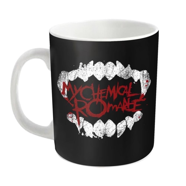 My Chemical Romance Fangs Mug En Storlek Svart/Vit/Röd Black/White/Red One Size