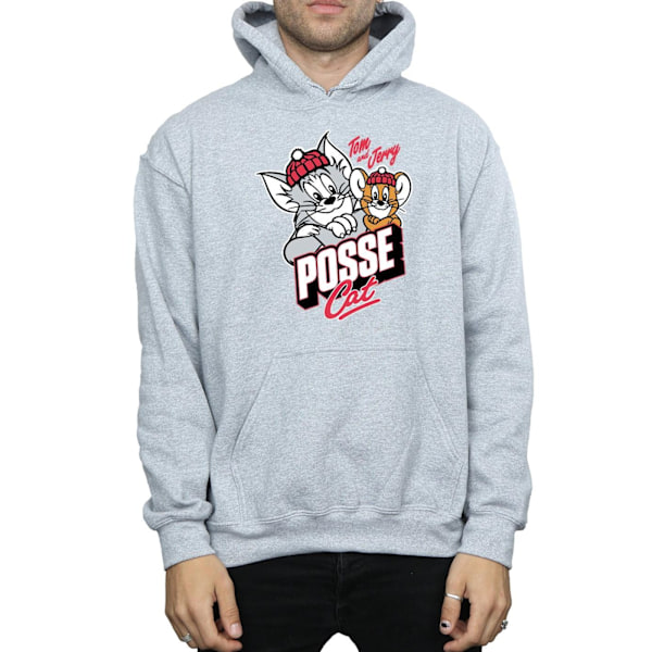 Tom And Jerry Mens Posse Cat Hoodie XL Sports Grey Sports Grey XL